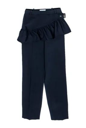 3.1 Phillip Lim - Navy Blue Dress Pants w/ Ruffle Skirt Flap Sz 2