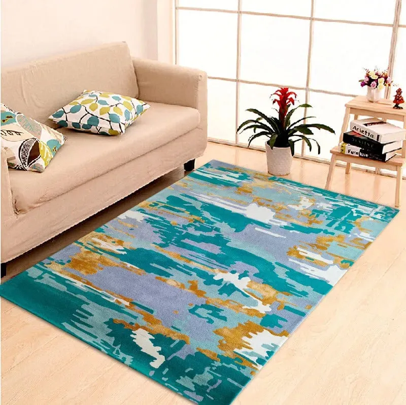 Abstract Tufted Woolen Rug | 8x5 ft