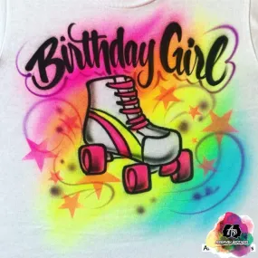 Airbrush Birthday Girl Skate Design