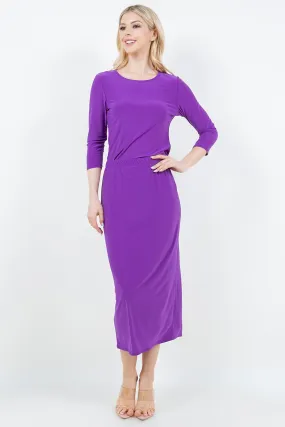 Amy Dark Purple Pencil Skirt - Available in Regular and Plus Sizes