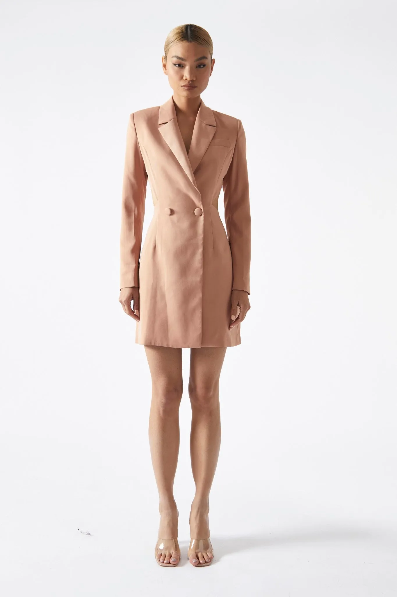 Cinnamon Cut-Out Back Blazer Dress