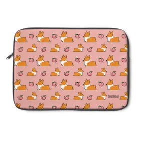 Corgi Peach Sploot Laptop Sleeve | 3 Sizes