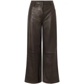 Soft Anika leather pants / 50960 - Dark Chocolate