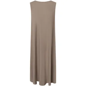 Timeless Tara dress in delicious linen quality / 100024 - Taupe (visione)