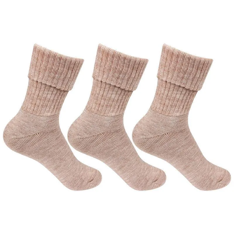 Women's Fawn Woolen Socks - Pack of 3